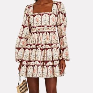 NEW AGUA BY AGUA BENDITA Avena Mini Dress in Heron